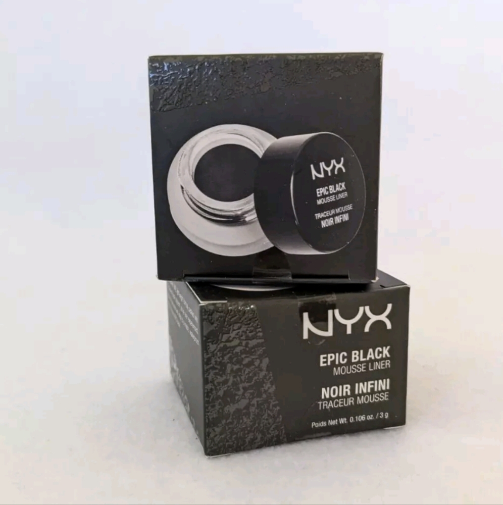 (2) NYX Epic Black Mousse Eye Liner Waterproof Finish EBML01 NEW